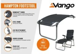 Vango Hampton Beinauflage Gepolstert, Schwarz 7 Vango Hampton Beinauflage Gepolstert, Schwarz -Campingausrüstung 121567 0 2