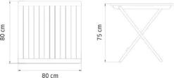 Tramontina Terazzo Fitt Klapptisch, 80x80x75cm -Campingausrüstung 121881 0 5