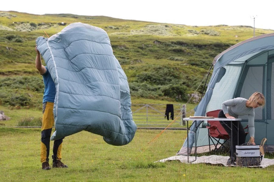 Vango Shangri-La Light Double Deckenschlafsack, Mineralgrün 4 Vango Shangri-La Light Double Deckenschlafsack, Mineralgrün – Bild 2