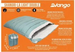 Vango Shangri-La Light Double Deckenschlafsack, Mineralgrün 12 Vango Shangri-La Light Double Deckenschlafsack, Mineralgrün -Campingausrüstung 122267 0 4