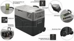 Yolco BX40 GREY Kompressor-Kühlbox, 12/24/230V,40L, Grau -Campingausrüstung 123420 0 11