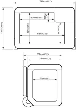 Yolco BX40 GREY Kompressor-Kühlbox, 12/24/230V,40L, Grau -Campingausrüstung 123420 0 12