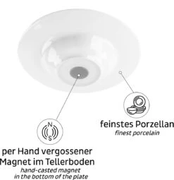 Silwy Gourmet Magnet-Teller, Porzellan, Ø23,5cm, 2-teilig -Campingausrüstung 124570 0 2