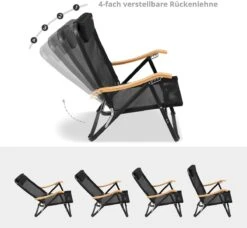 KingCamp Hayden Klappstuhl, Schwarz 12 KingCamp Hayden Klappstuhl, Schwarz -Campingausrüstung 125497 0 4
