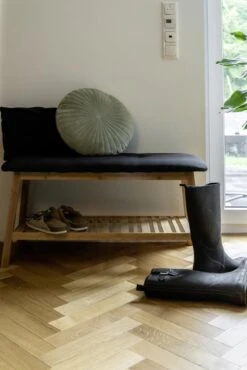 Wenko Ecori Schuhbank Mit Sitzpolster, Bambus, Schwarz -Campingausrüstung 125587 0 6