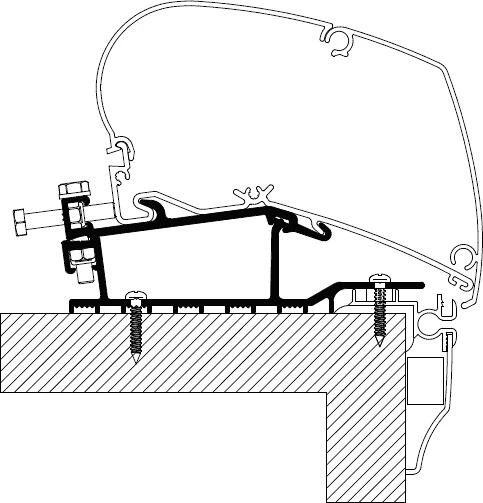 Thule Omnistor 9200/6300 Adapter Für Hobby Caravan Bj. 2009-2013 3 Thule Omnistor 9200/6300 Adapter Für Hobby Caravan Bj. 2009-2013