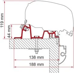 Fiamma F65/F80 Adapter Für Hobby Premium