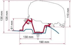 Fiamma F65 Eagle Adapter Für Mercedes Sprinter, VW Crafter Ab Bj. 2006