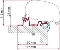 Fiamma F65/F80 Adapter Für Kit Caravan Standard