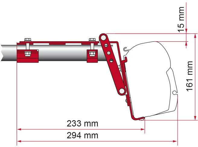Fiamma F45/Compass Adapter Für Kit Roof Rail 3 Fiamma F45/Compass Adapter Für Kit Roof Rail