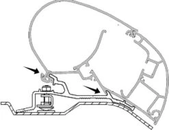 Dometic Perfect Roof 2000/2500 Markisen-Adapter Für Ducato/Jumper/Boxer (H2) Ab Bj. 2006