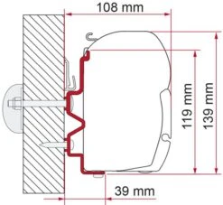 Fiamma F45 Adapter Für Rapido, 90dF-9M-10