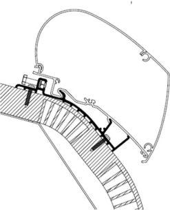Thule Omnistor 9200/6300 Adapter Für Carthago C-Line Ab Bj. 2014