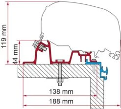 Fiamma F65/F80 Adapter Für Hobby Excellent