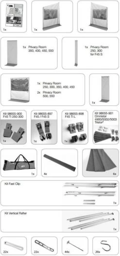 Fiamma Privacy-Room F45 Markisenvorzelt Basis-Modul -Campingausrüstung 3489 4