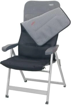 Crespo Air Deluxe Polsterauflage, Schwarz/grau