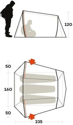 Ferrino Lightent 3 Pro Tunnelzelt, 3-Personen, 235x260cm -Campingausrüstung 4310 3