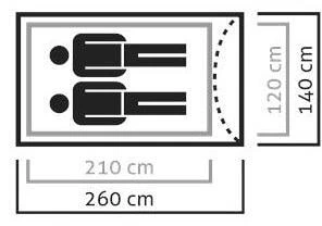 Salewa Litetrek II Halb-Geodätzelt, 2-Personen, 140x260cm, Lightgrey/Cactus 6 Salewa Litetrek II Halb-Geodätzelt, 2-Personen, 140x260cm, Lightgrey/Cactus – Bild 4