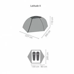 Salewa Latitude II Zelt, 2-Personen, 284x212cm, Grün -Campingausrüstung 43328 1