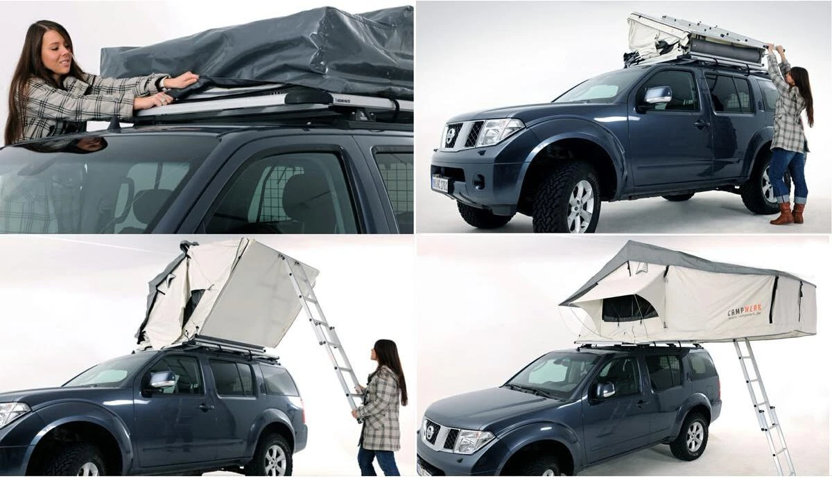 Campwerk Adventure Dachzelt Inkl. Matratzenunterlage, Oliv 9 Campwerk Adventure Dachzelt Inkl. Matratzenunterlage, Oliv – Bild 7