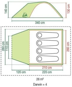 Coleman Darwin Plus Kuppelzelt -Campingausrüstung 4541 5