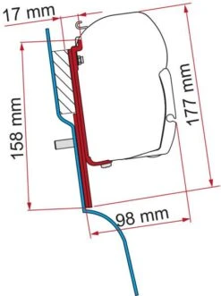 Fiamma F45 Adapter Für Ford Custom Nugget (Hochdach) Ab Bj. 2015