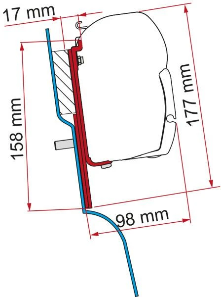 Fiamma F45 Adapter Für Ford Custom Nugget (Hochdach) Ab Bj. 2015 3 Fiamma F45 Adapter Für Ford Custom Nugget (Hochdach) Ab Bj. 2015