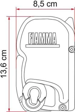 Fiamma F45S Markise Titanium, 260cm, Royal Grey, VW T5/T6 California -Campingausrüstung 46454 5