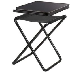 Camp4 Pasadena Klapphocker Mit Tischplatte, Schwarz