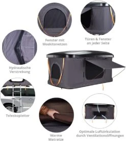 KingCamp Castiglio Ncello Dachzelt Mit Hartschale -Campingausrüstung 5390 5