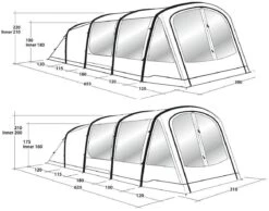 Outwell Parkdale Luftzelt -Campingausrüstung 5467 6