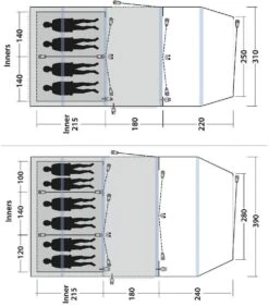 Outwell Parkdale Luftzelt -Campingausrüstung 5467 8