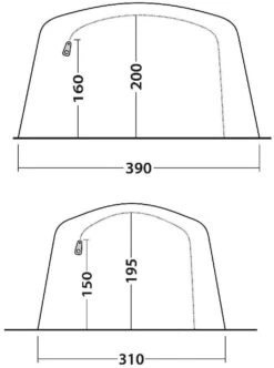 Outwell Parkdale Luftzelt -Campingausrüstung 5467 9
