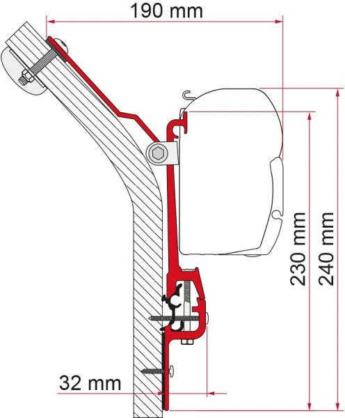 Fiamma F45 Adapter Für Eriba Touring Bj. Bis 2013 3 Fiamma F45 Adapter Für Eriba Touring Bj. Bis 2013