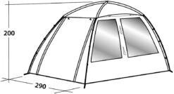 Easy Camp Daytent Zelt, 200x290x290cm, Grau -Campingausrüstung 60341 4