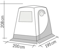 Reimo Upgrade Premium Heckzelt Für VW T5/T6, 200x195cm -Campingausrüstung 60449 0 4