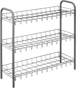 Metaltex Schuhregal Mit 3 Etagen, 64x23x59cm