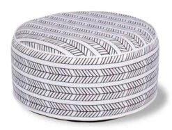 Camp4 Ethno Ottomane, Aufblasbar, Ø53xH23cm, Weiß/schwarz