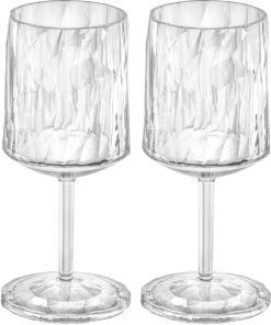Koziol Club No.4 Weinglas, 300ml, Crystal Clear, 2er-Set