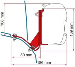 Fiamma F45 Adapter Für Fiat Ducato H2/Hymercar/Pössl Mit Aufstelldach