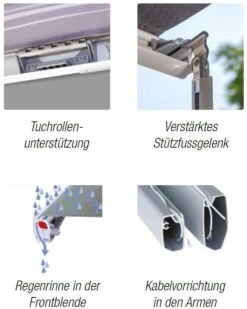 Fiamma F45S Markise Schwarz, 300cm, Royal Grey, VW T5/T6 Multivan/Transporter -Campingausrüstung 63297 3