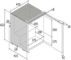 Vitrifrigo C60i Kompressor-Kühlschrank, 12/24V, 60L, Mit Gefrierfach -Campingausrüstung 6569 4