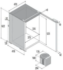 Vitrifrigo C75L Kompressor-Kühlschrank, 12/24V, 75L, Mit Gefrierfach -Campingausrüstung 6570 4