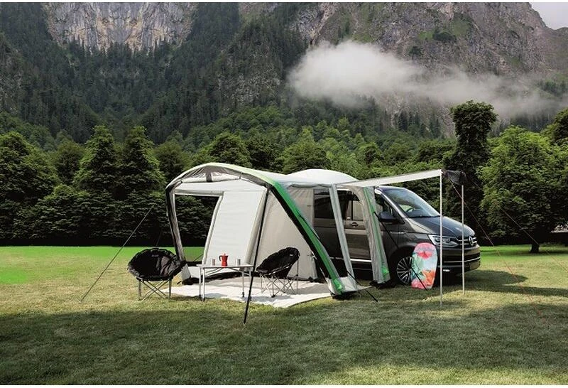 Herzog Air Travel II Busvorzelt 340x240cm, Hellgrau/grün 3 Herzog Air Travel II Busvorzelt 340x240cm, Hellgrau/grün