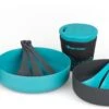 Sea To Summit DeltaLight Camp Set 2.2, 6-teilig(2 Becher, 2 Schüsseln, 2 Besteck Sets), Blau/grau