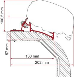 Fiamma F65/F80 Adapter Für Arca Mobilveta K-Yacht