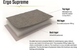 Outwell Evansville Campingliege, 70x200x49cm, Grau -Campingausrüstung 72305 0 8