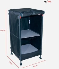 Crespo AP-102 Faltschrank, 54x52x104cm, Schwarz -Campingausrüstung 73664 0 4