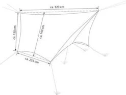 Amazonas Adventure Wing Tarp, 150x320x140x255cm -Campingausrüstung 74833 3