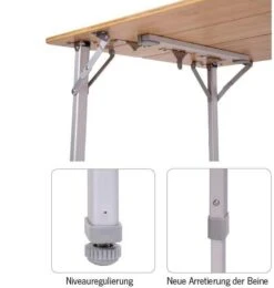 Holiday Travel Campingtisch, 80x60cm, Bambus -Campingausrüstung 74931 0 3